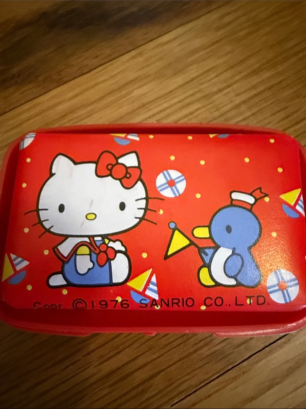 Vintage 1976 Hello Kitty Sanrio Japan Soap Case w/ Original Wrapped Soap